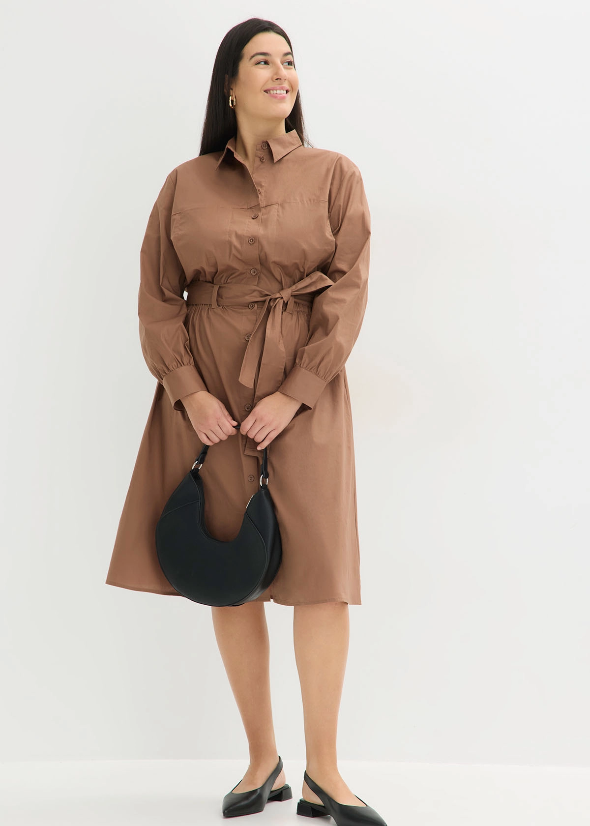 Overhemdjurk kastanjebruin